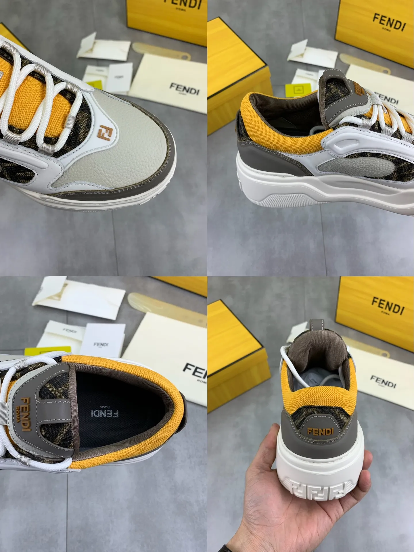 Men's men's shoes 💰P760 new style 💰💎💎💎 summer hot style [FENDI Fendi] top version 🆕New sneakers, wavy soles engraved with original words. Embossed Fendi Flow lettering on the heel. The upper is made of high-end calfskin and breathable materials. Original lining with tone-on-tone details decorated with innovative handcrafting techniques. Ultra-light and wear-resistant TPU and IP foam soles, overall lightweight and comfortable. Size:39-44 (38 45 can be customized)